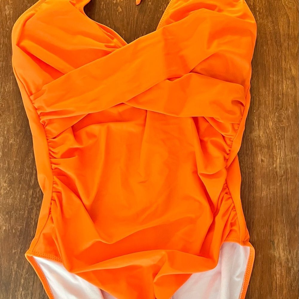Womens One Piece Orange Swimsuit (M) (NWOT)